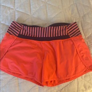 Lululemon speed up shorts size 6 bright pink